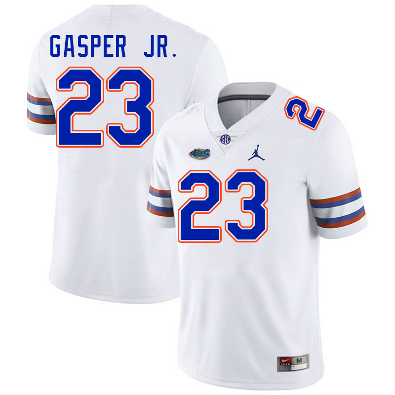 Florida Gators #23 Chad Gasper Jr. College Football Jerseys Stitched-White